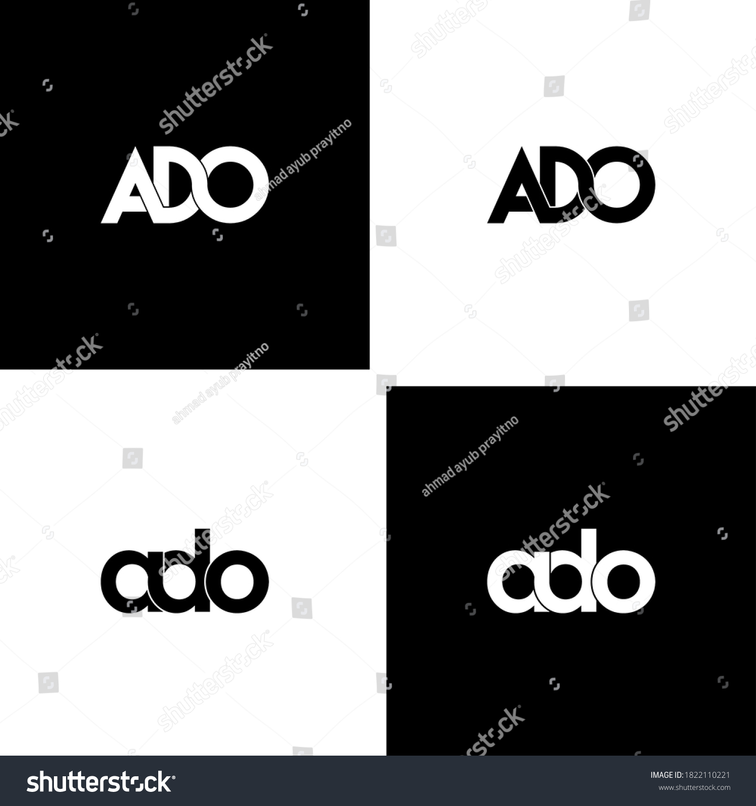 Ado Letter Original Monogram Logo Design