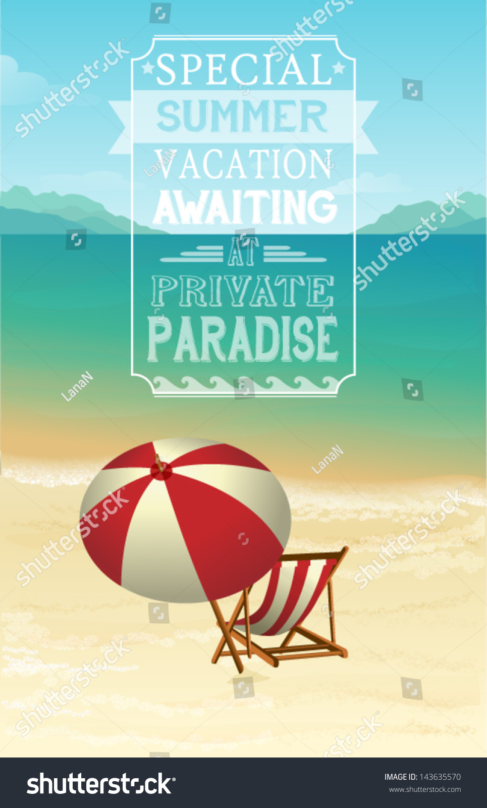 Advertisement For Summer Holidays Seaside Vacation Poster Advertising