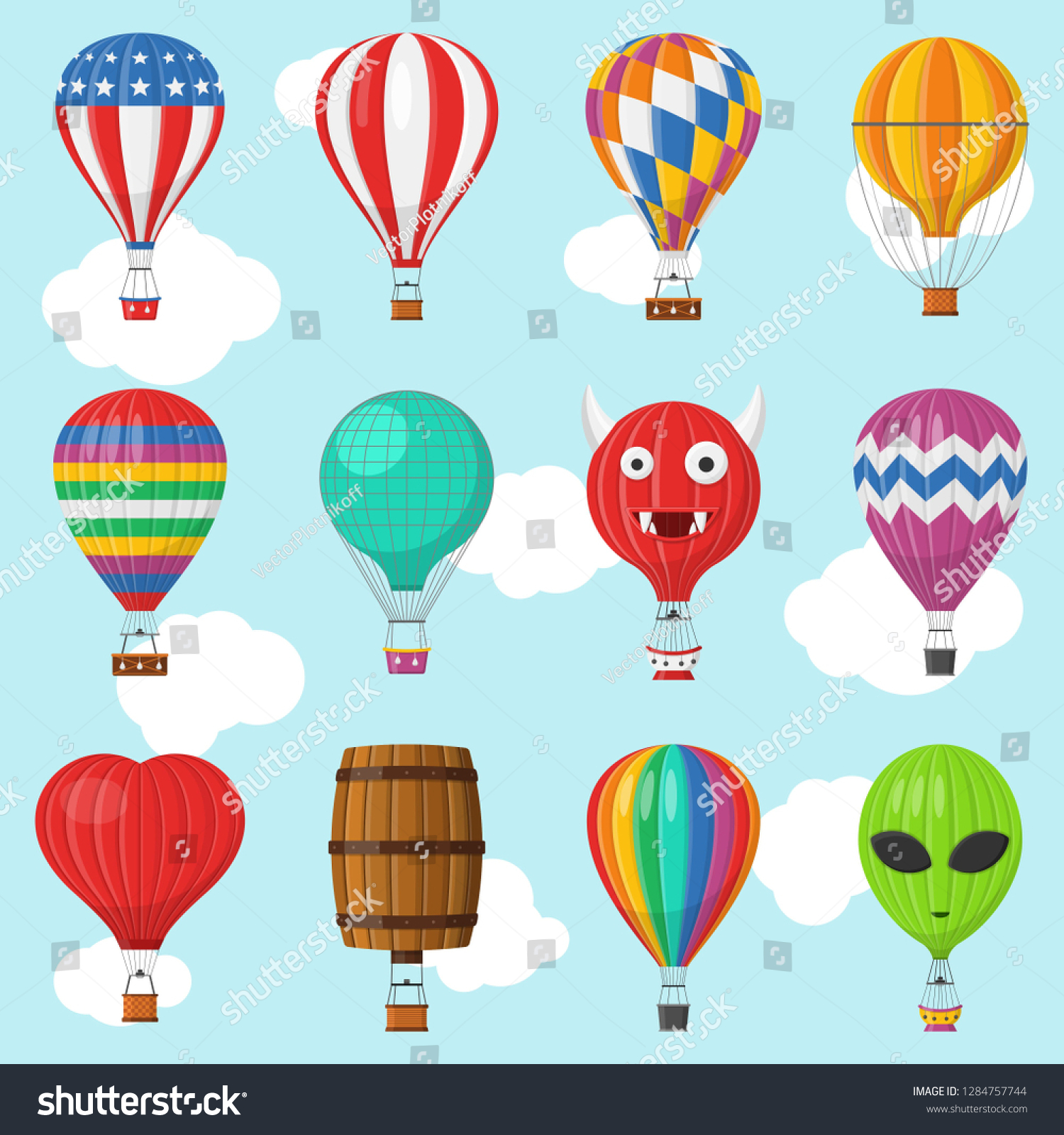 Aerostat Balloon Transport Basket Set Flying