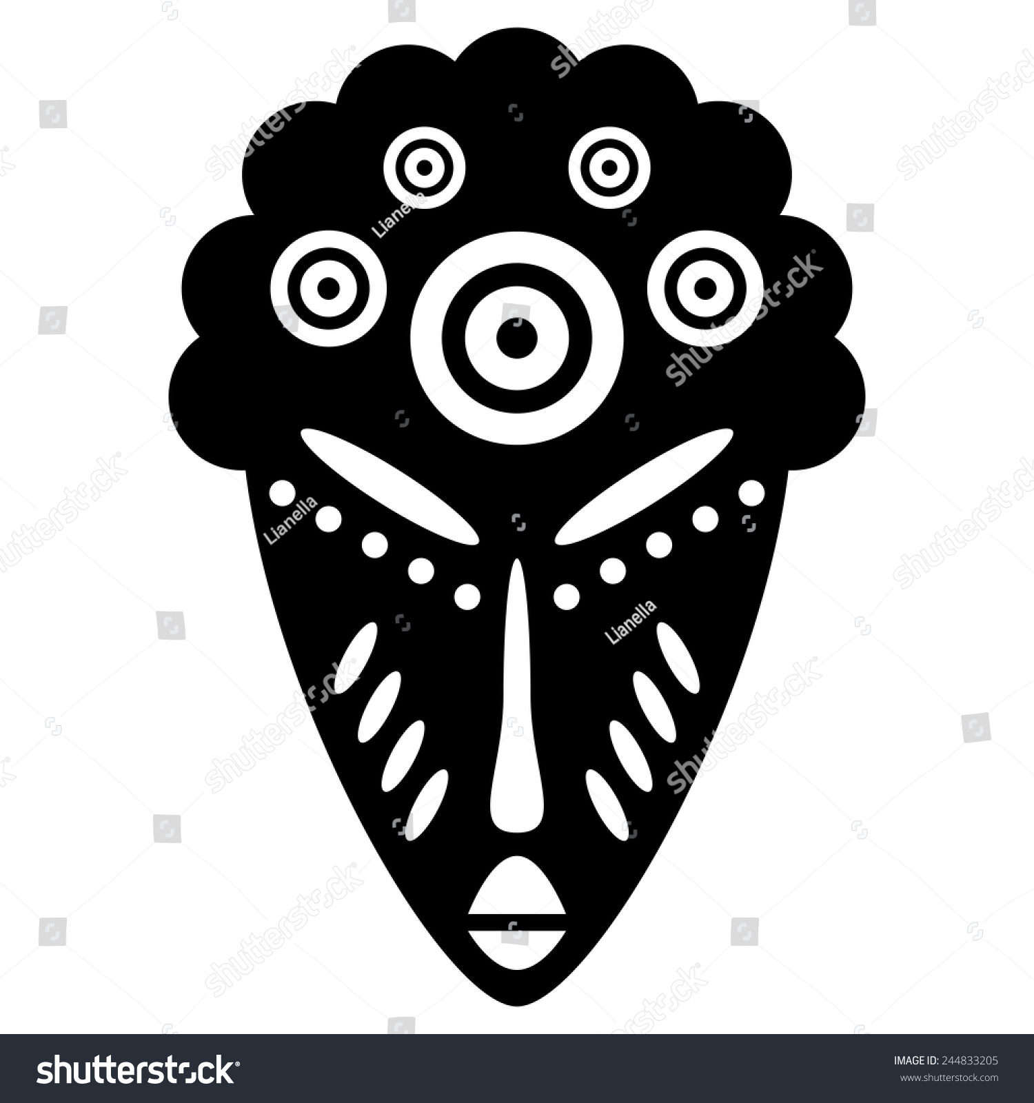 african masks isolated on white vector icons for tribal african masks isolated on white vector icons for tribal