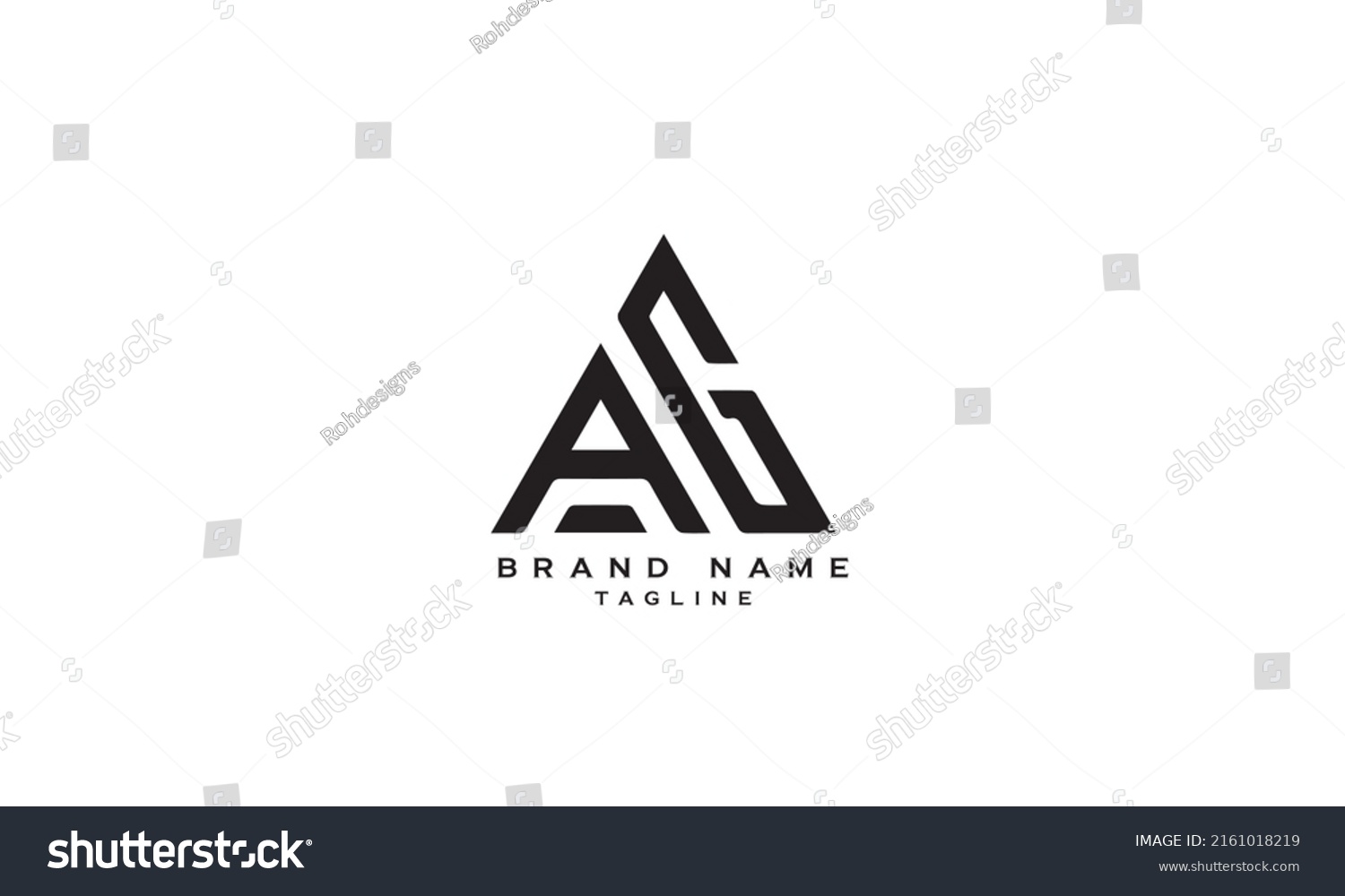 Ag Ga Abstract Initial Monogram Letter Stock Vector Royalty Free