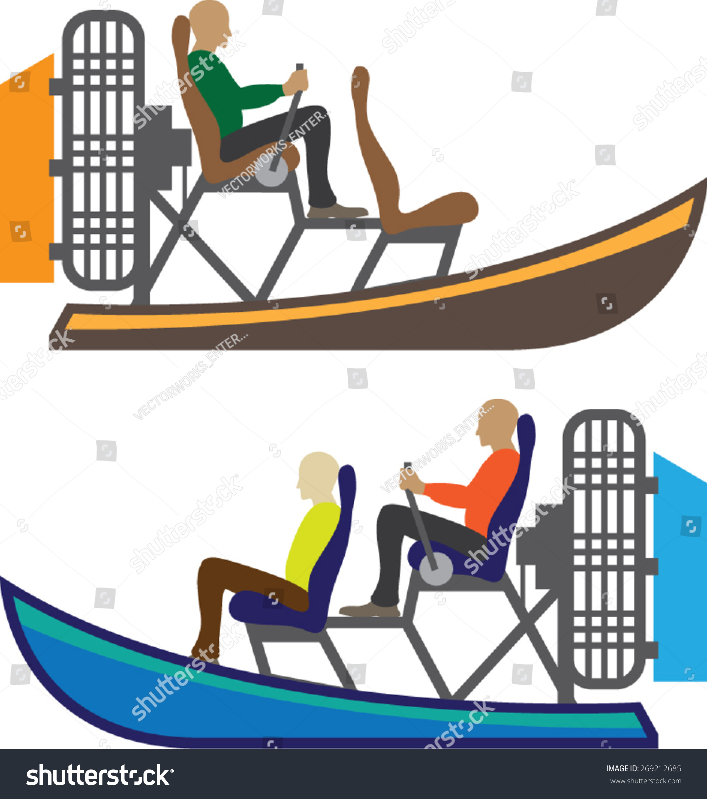 Airboat Vector - 269212685 : Shutterstock