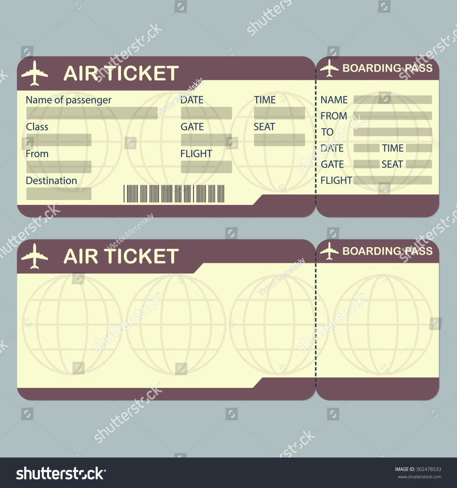 free clipart airplane ticket - photo #50