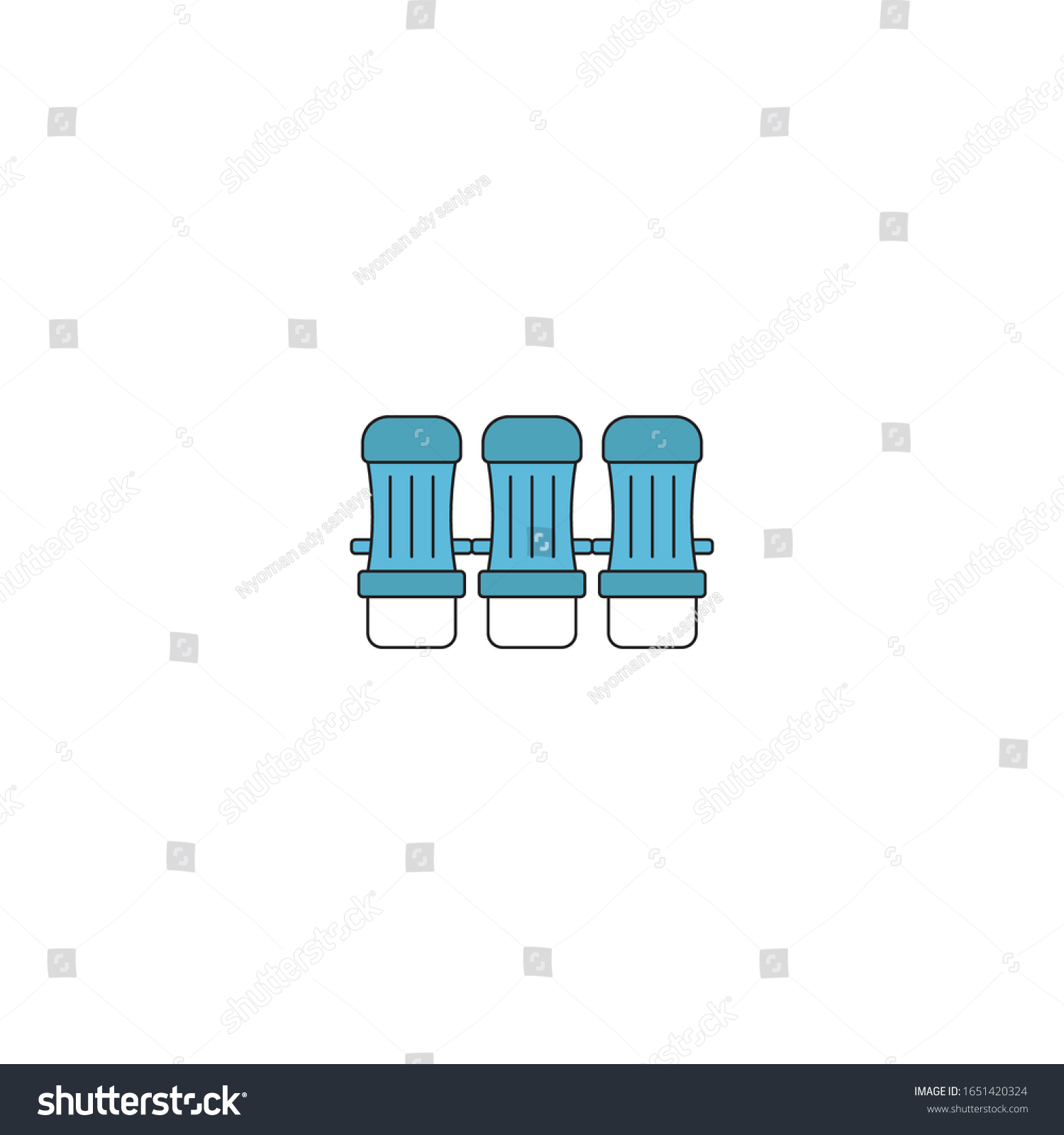 Airplane Seats Vector Icon Symbol Isolated Stock Vector Royalty Free