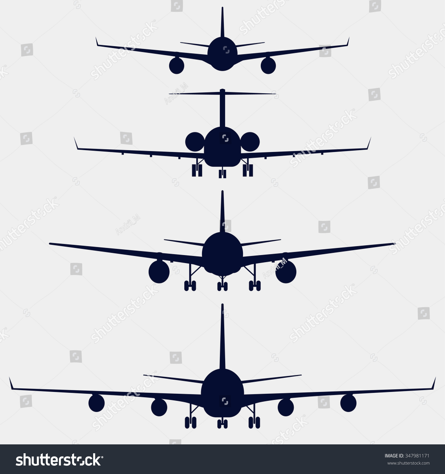 airplane clipart front view - photo #19
