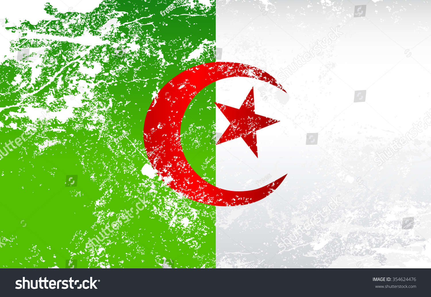 Algeria Grunge Texture Flag Grunge Effect Stock Vector Royalty Free