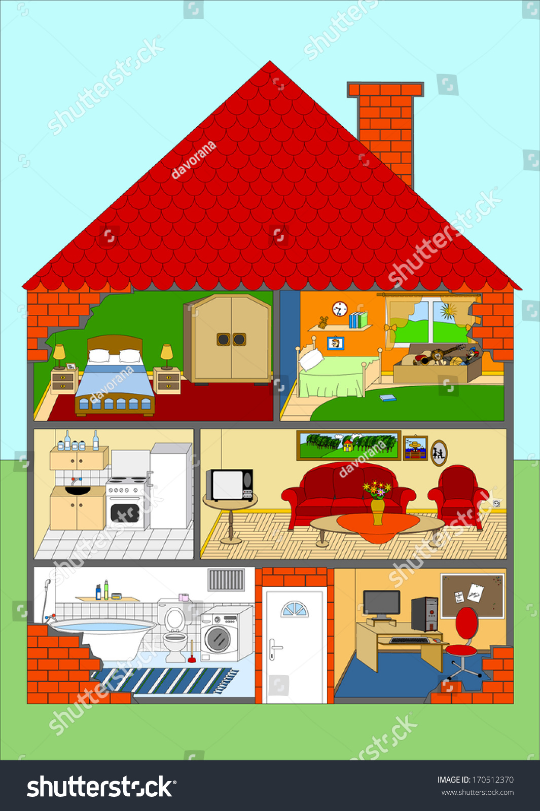 clipart of rooms in a house - photo #24