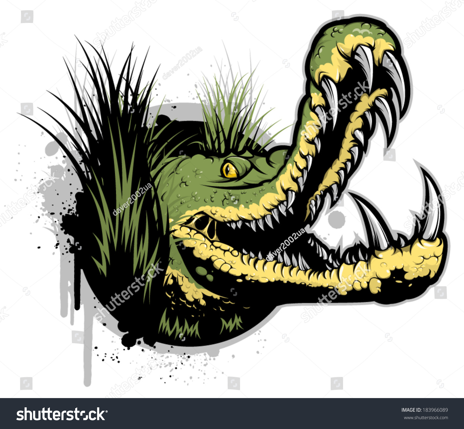 Alligator Stock Vector Illustration 183966089 Shutterstock