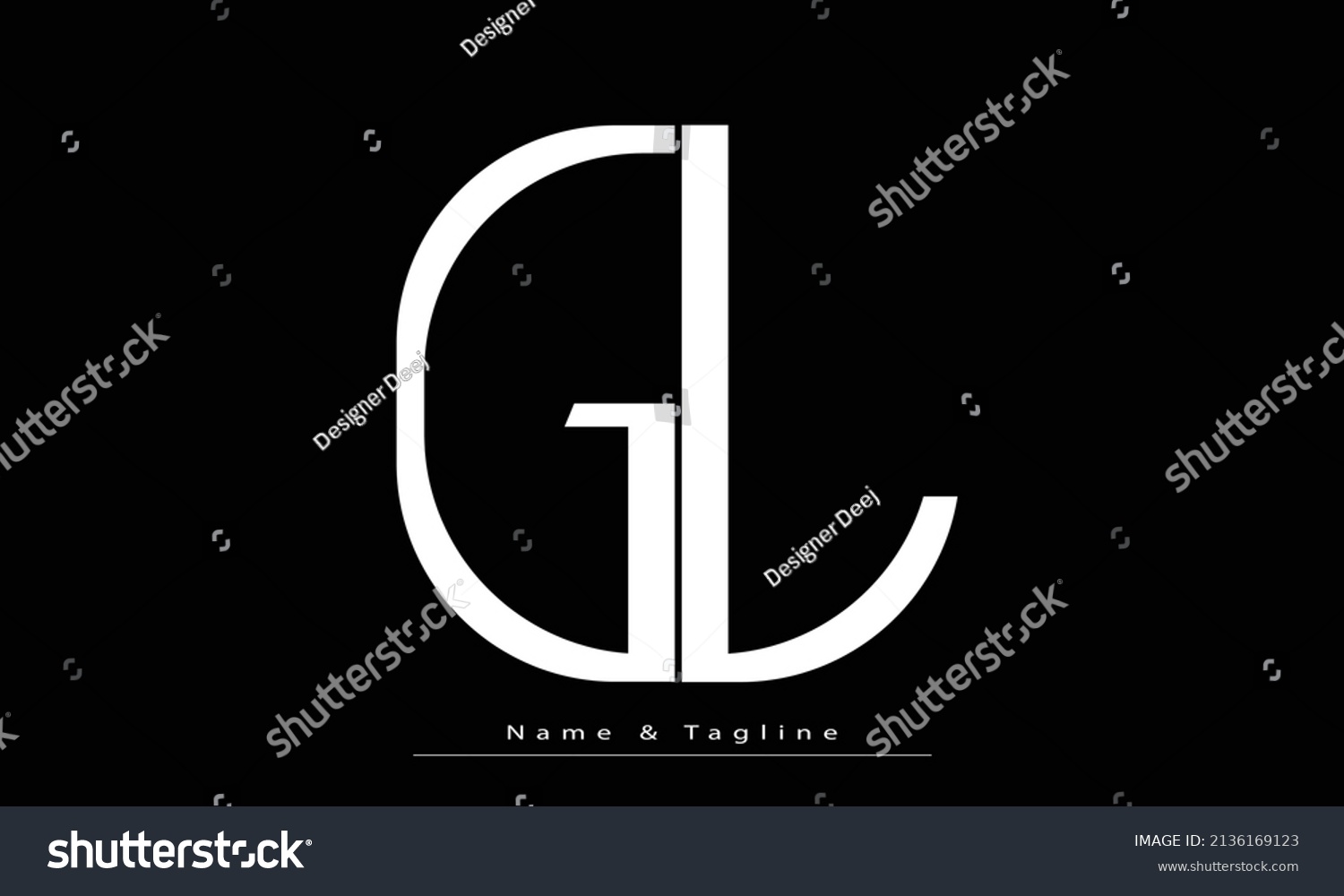 Alphabet Letters Initials Monogram Logo Gl Stock Vector Royalty Free