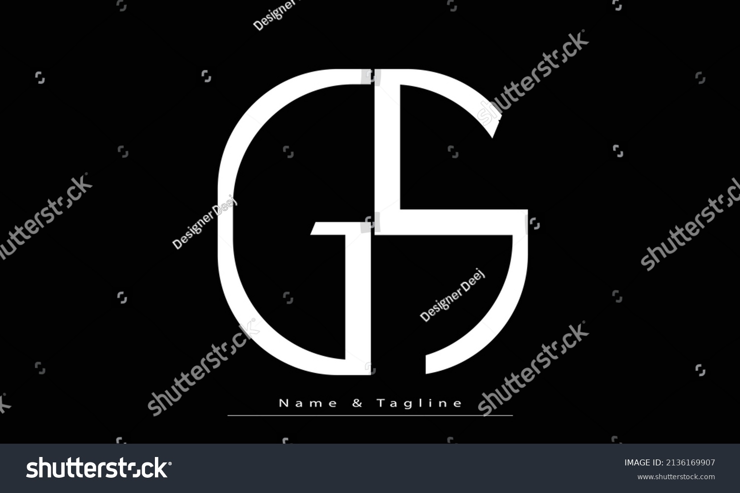 Alphabet Letters Initials Monogram Logo Gs Stock Vector Royalty Free