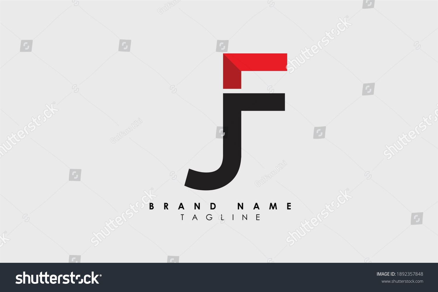 Alphabet Letters Initials Monogram Logo Jf Stock Vector Royalty Free