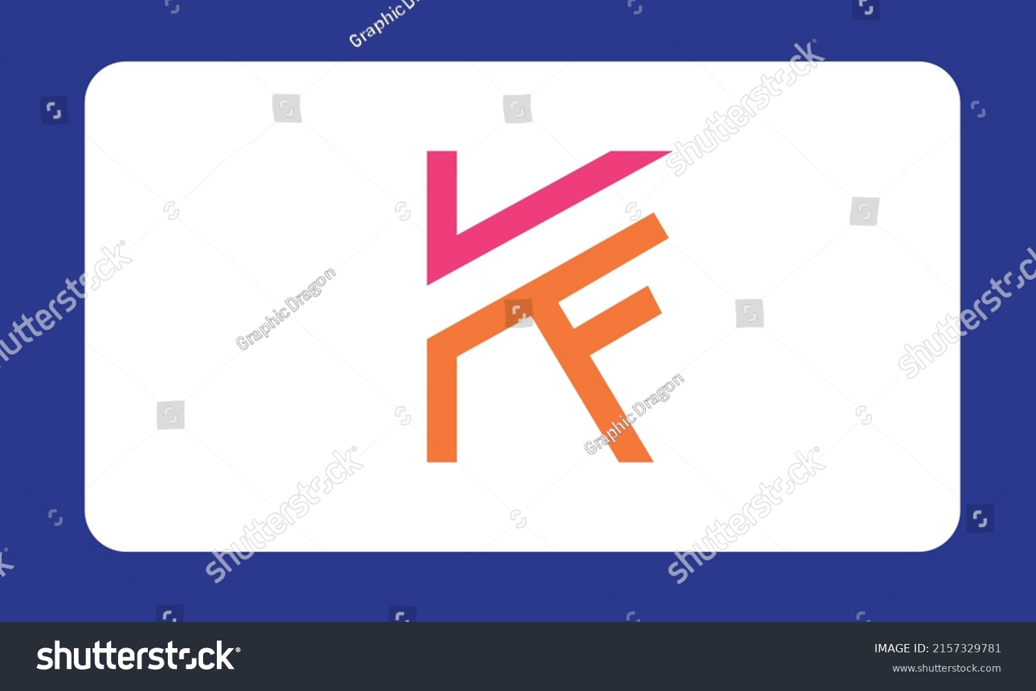 Alphabet Letters Initials Monogram Logo Kf Stock Vector Royalty Free