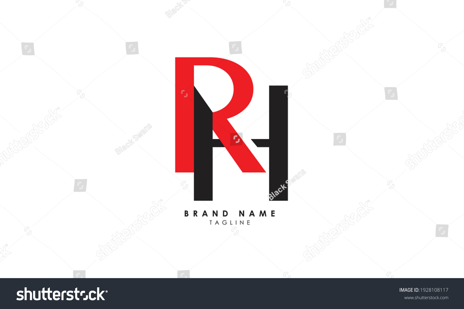 Alphabet Letters Initials Monogram Logo Rh Stock Vector Royalty Free