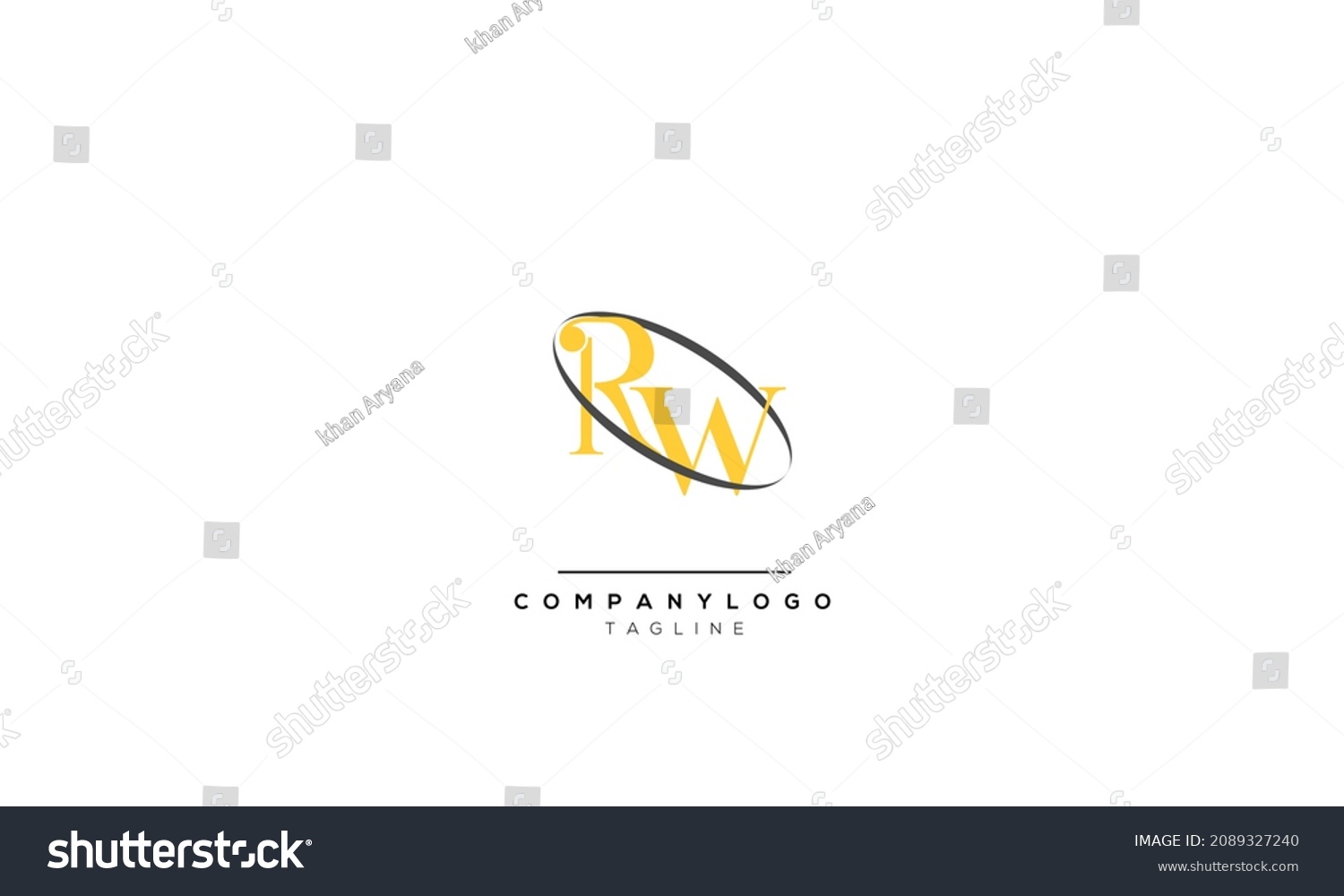 Alphabet Letters Initials Monogram Logo Rw Stock Vector Royalty Free