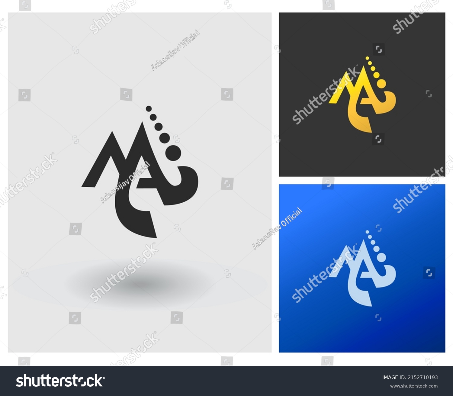 Alphabet Letters Monogram Icon Logo Ma Stock Vector Royalty Free