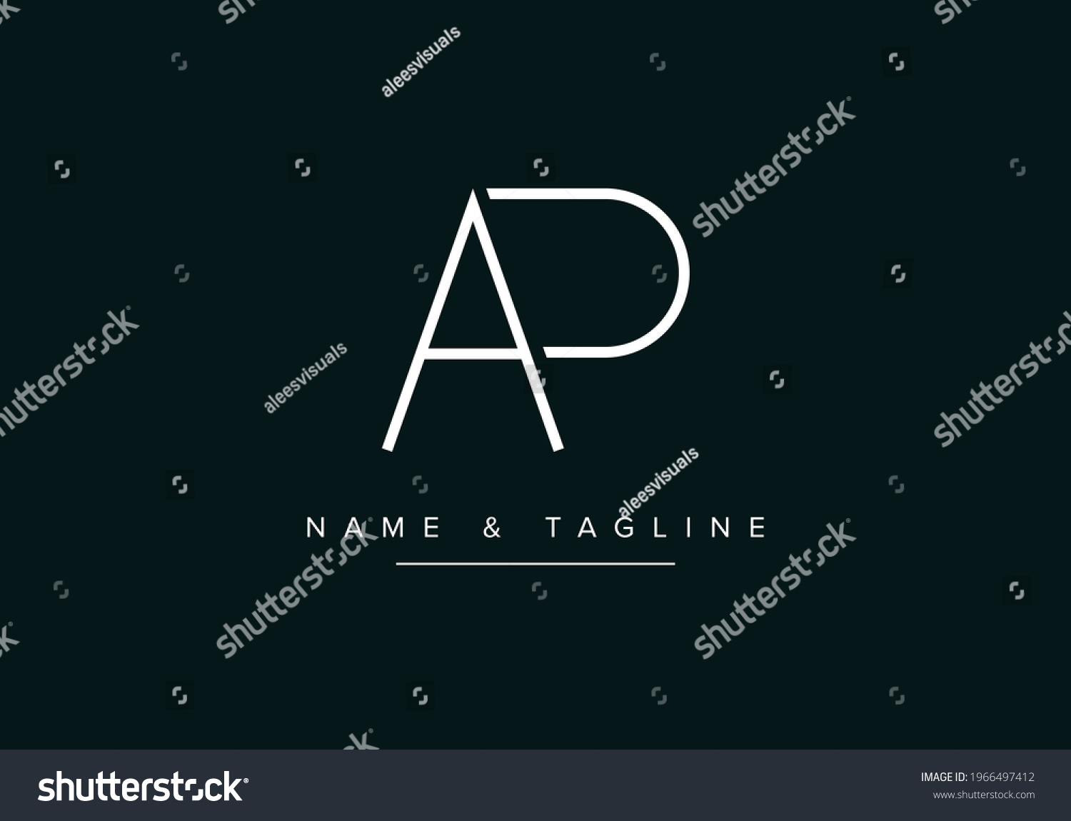 Alphabet Letters Monogram Logo Ap Pa Stock Vector Royalty Free