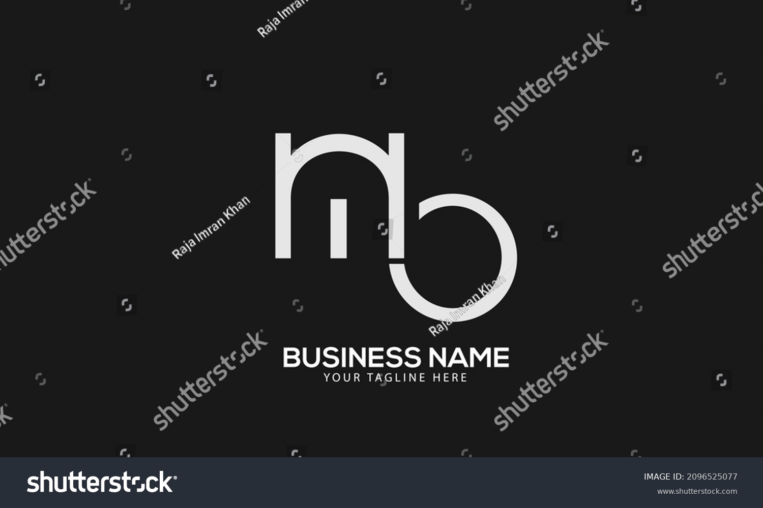 Alphabet Mb Bm Building Property Monogram Stock Vector Royalty Free