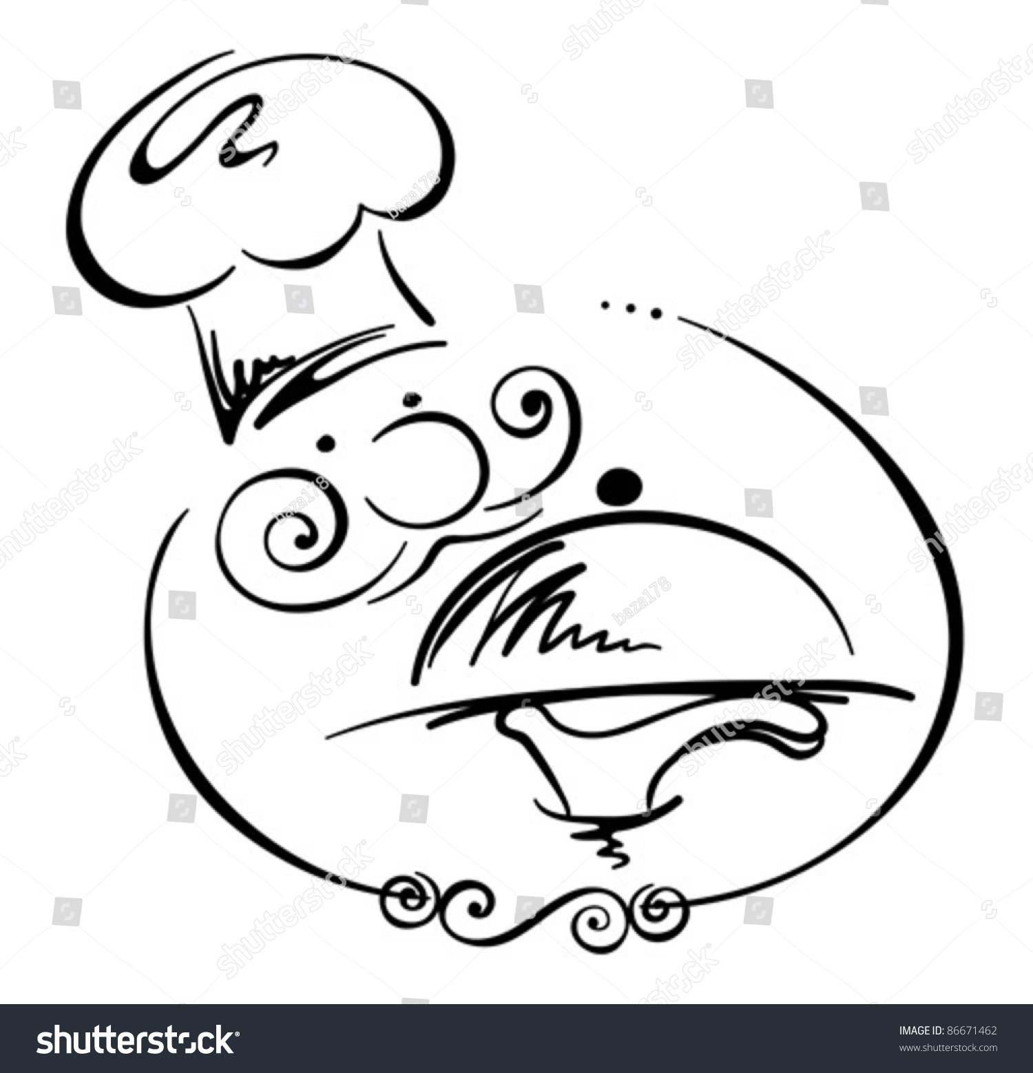 An Abstract Image Chef Stock Vector Illustration 86671462 Shutterstock