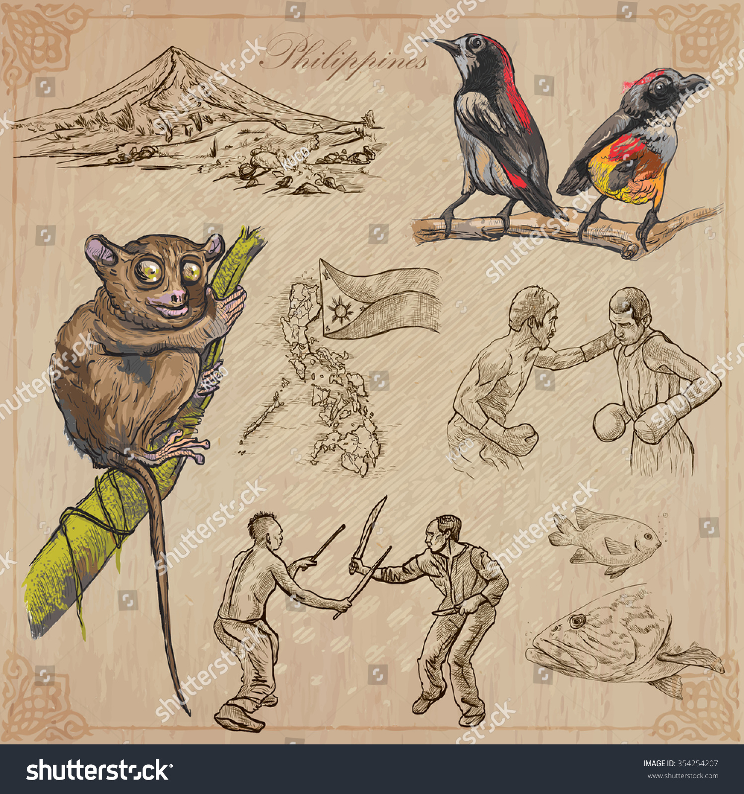 An hand drawn collection Travel PHILIPPINES Description Vector freehand sketches Editable in layers and groups Background is isolated All things are named inside the vector An hand drawn collection Travel PHILIPPINES Description Vector freehand sketches Editable in layers and groups Background is isolated All things are named inside the vector