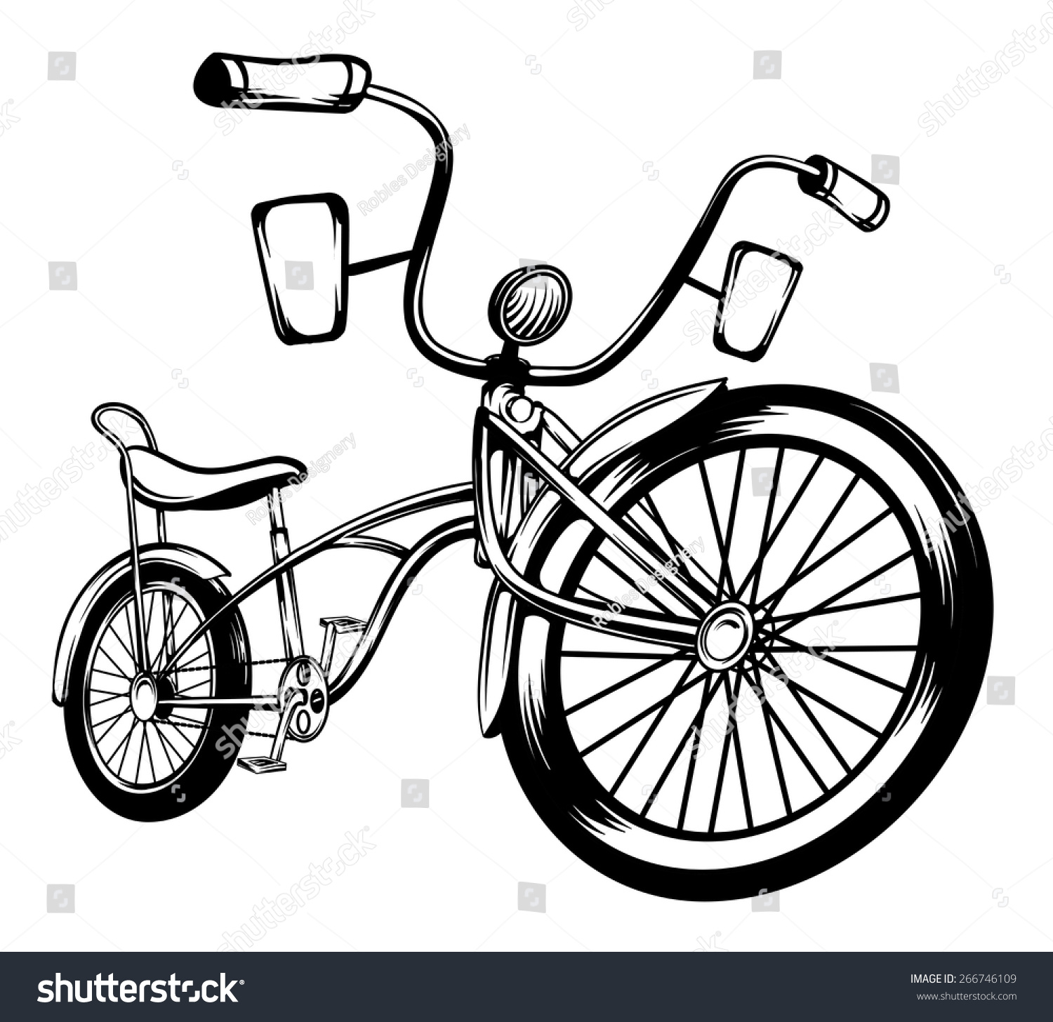 An Illustration Of A Low Rider Bicycle 266746109 Shutterstock