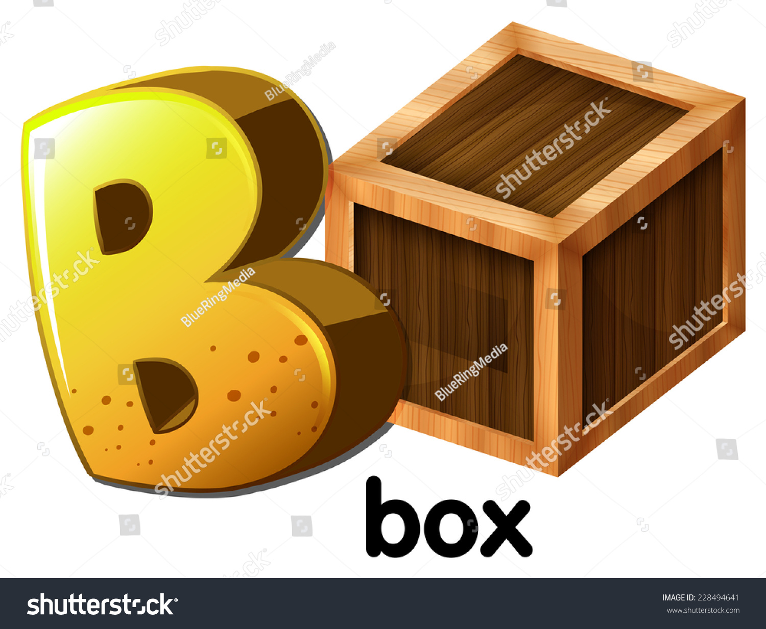 An Image With A Letter B For Box On A White Background Stock Vector ...