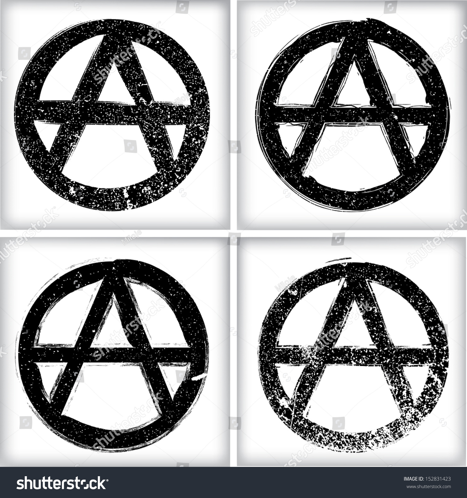 Anarchy Symbol Stock Vector Illustration 152831423