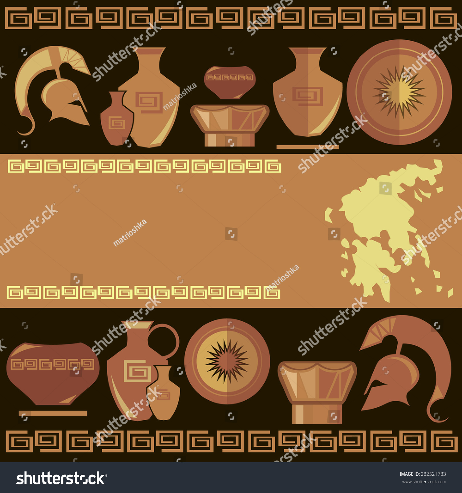 Ancient Greece Vector Background Art Stock Vector Royalty Free