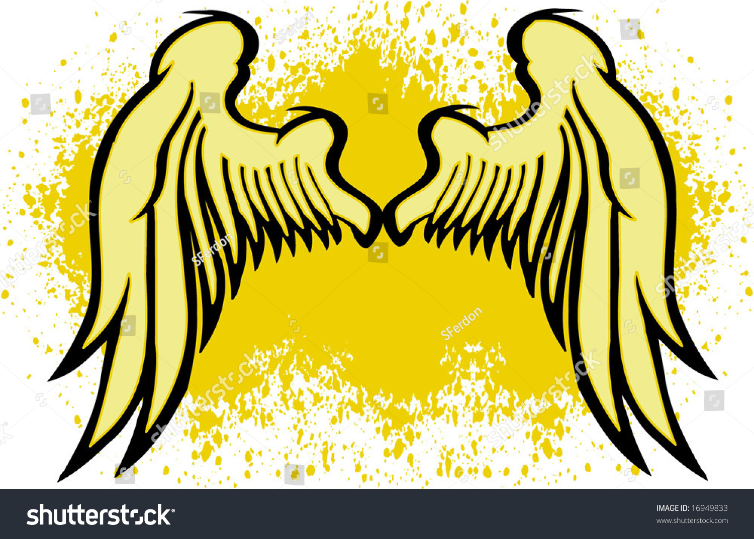 Angel Wings Stock Vector Illustration 16949833 : Shutterstock