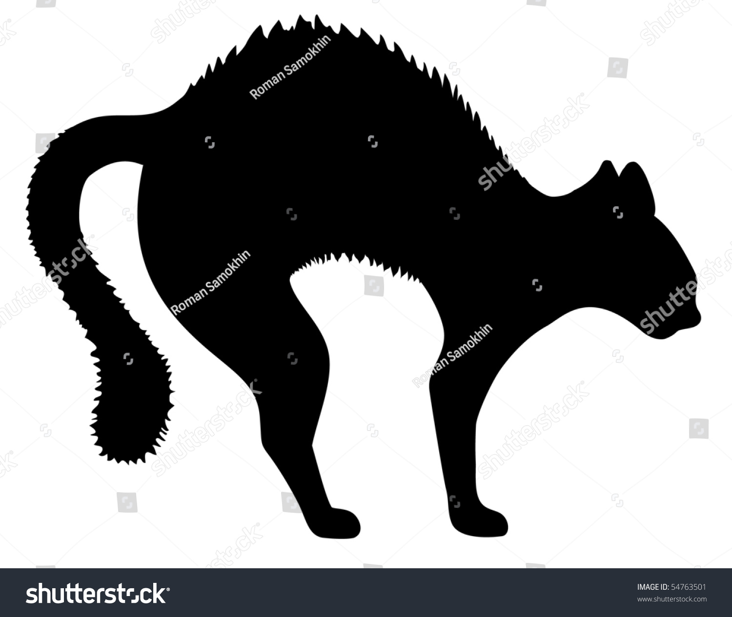 Angry Cat Stock Vector 54763501 Shutterstock