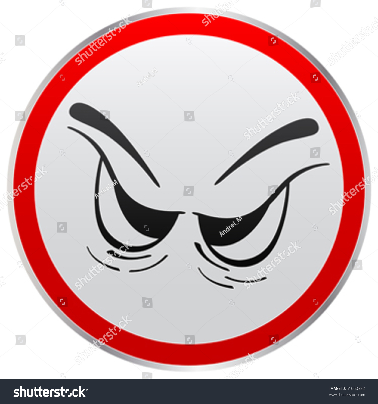 Angry Face Stock Vector 51060382 - Shutterstock