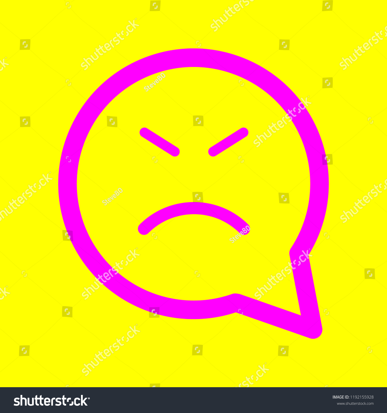 Angry Human Face Emoticon Stock Vector Stock Vector Royalty Free