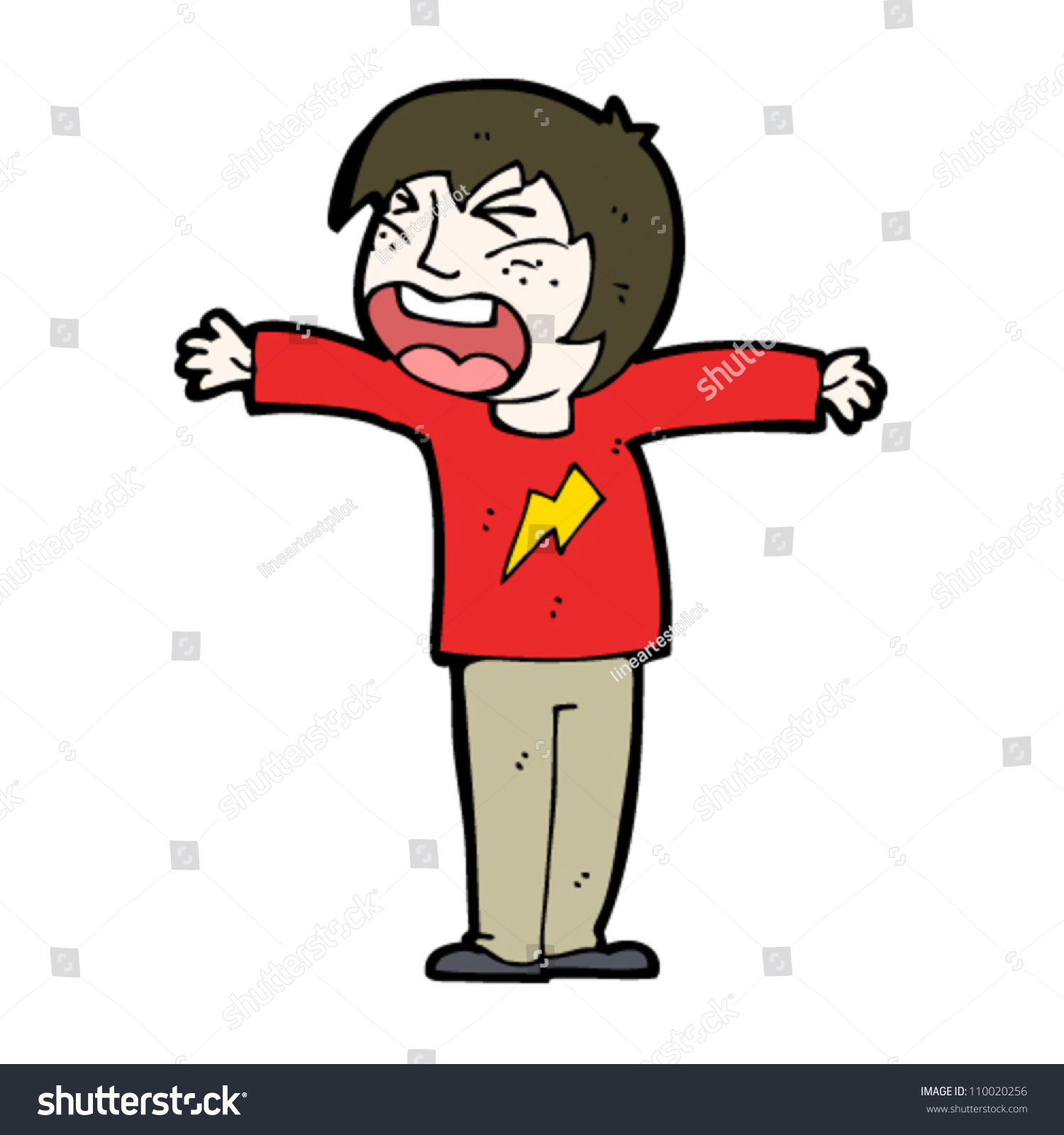 Angry Man Cartoon Stock Vector Illustration 110020256 : Shutterstock