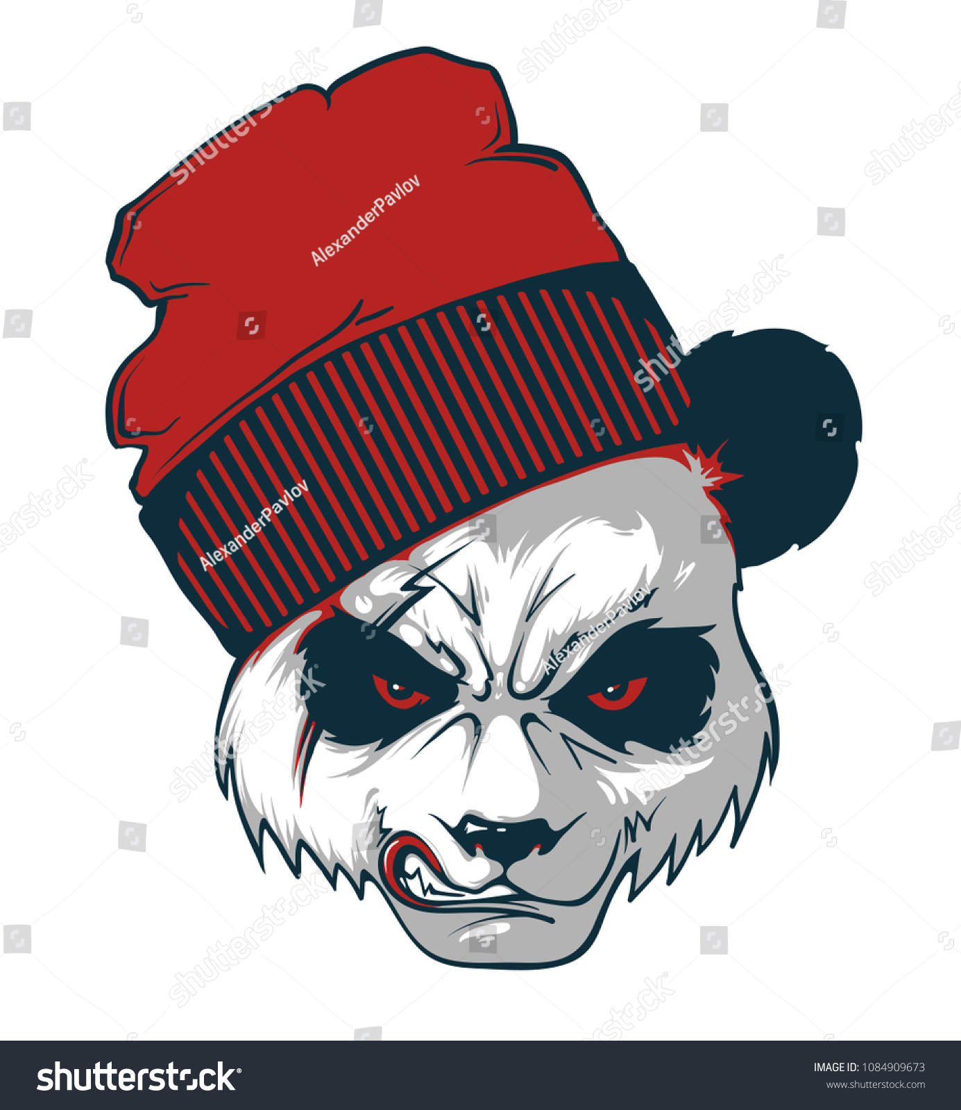 Angry Panda Vector Illustration Vector De Stock Libre De Regal As