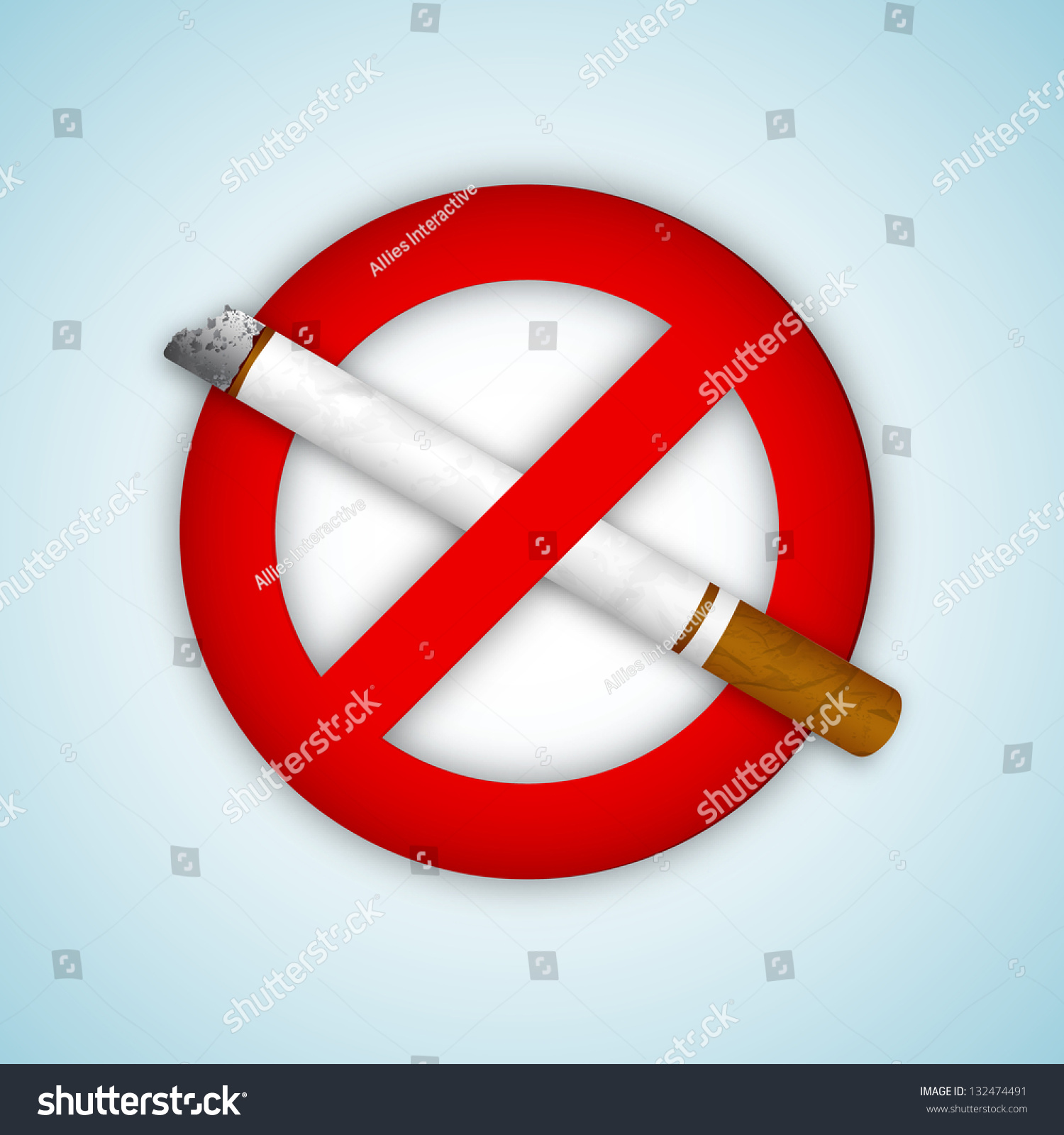 Anti Smoking Background. Stock Vector Illustration 132474491 : Shutterstock