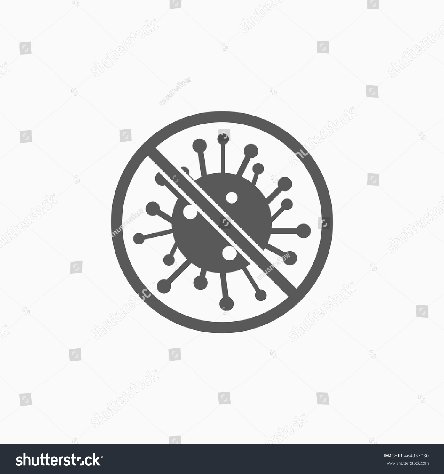 Antibacterial No Bacteria Icon Stock Vector Royalty Free 464937080