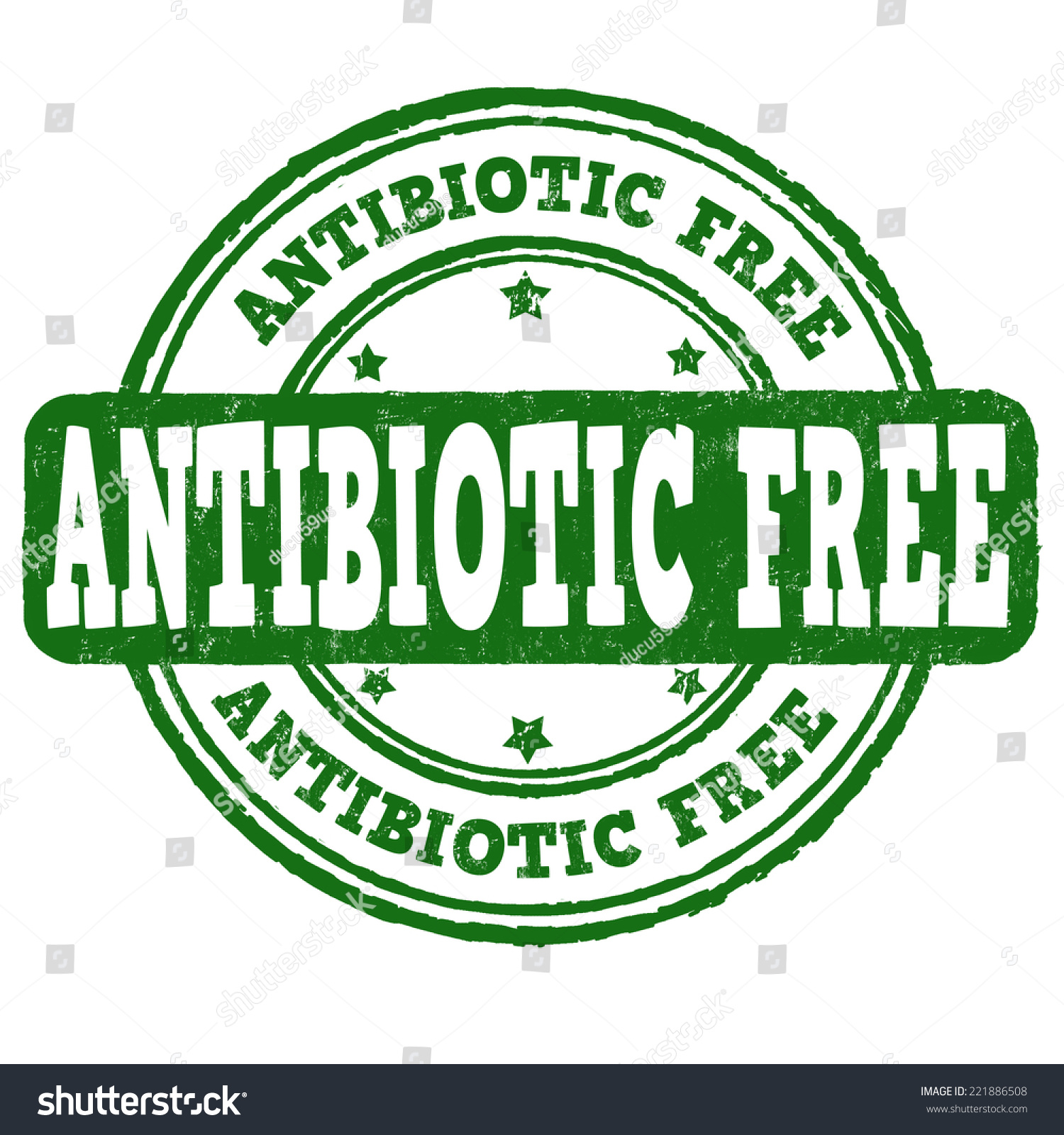 Antibiotic Free Grunge Rubber Stamp On Stock Vector Royalty Free