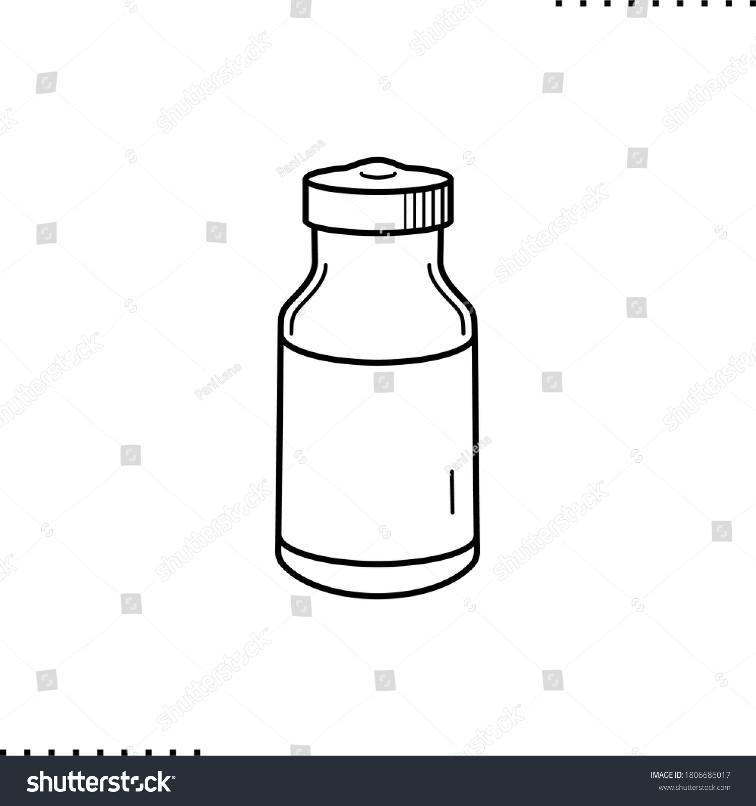 Antibiotics Drugs Penicillium Vector Icon Outline Stock Vector Royalty