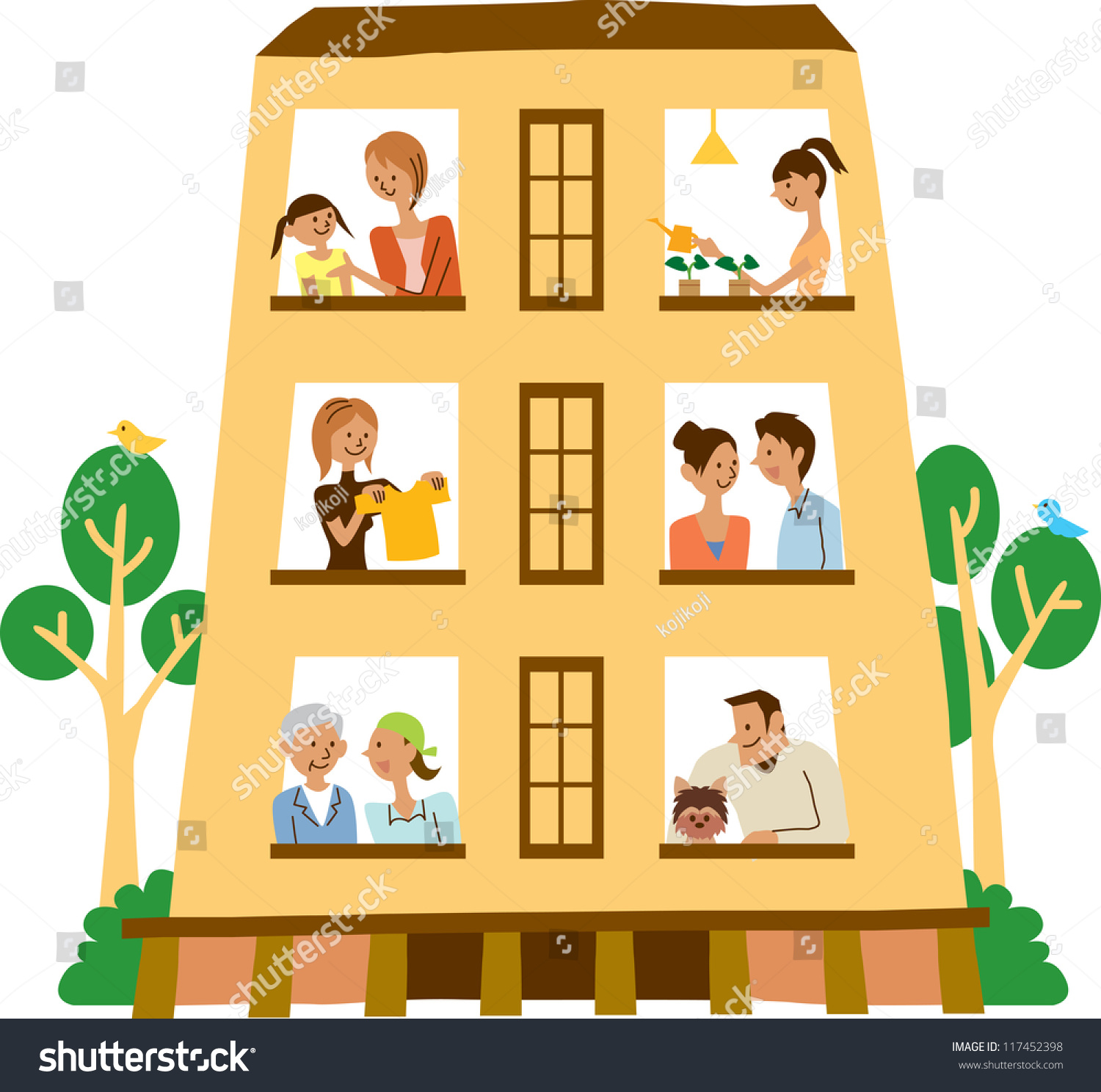 Apartment Stock Vector Illustration 117452398 : Shutterstock