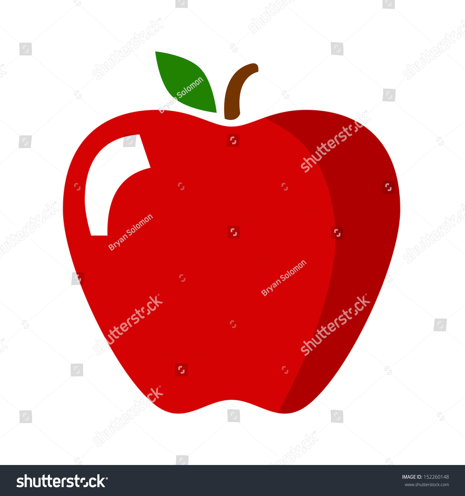 Apple Icon In Color Ilustración vectorial en stock ...