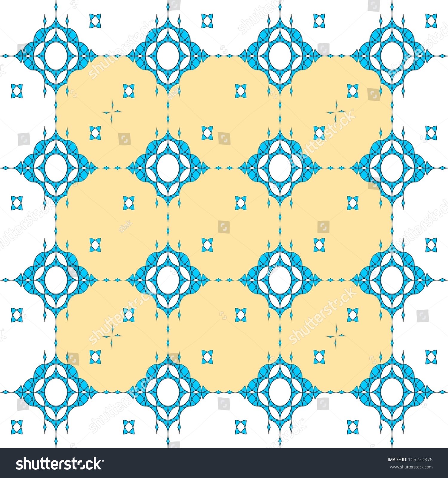 Arabesque Seamless Background Tile Pattern Stock Vector 105220376