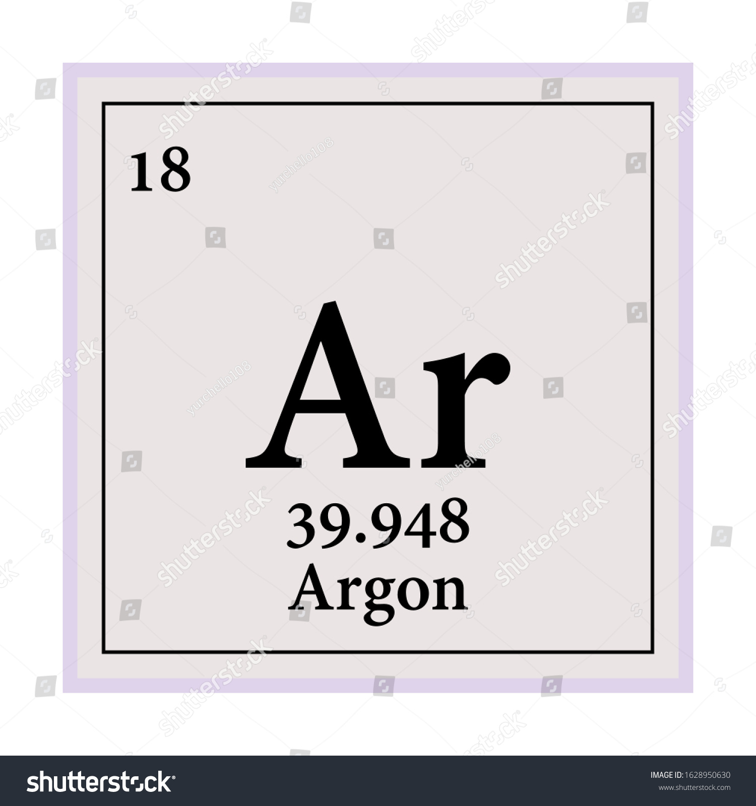 Argon Periodic Table Elements Vector Illustration Vector De Stock