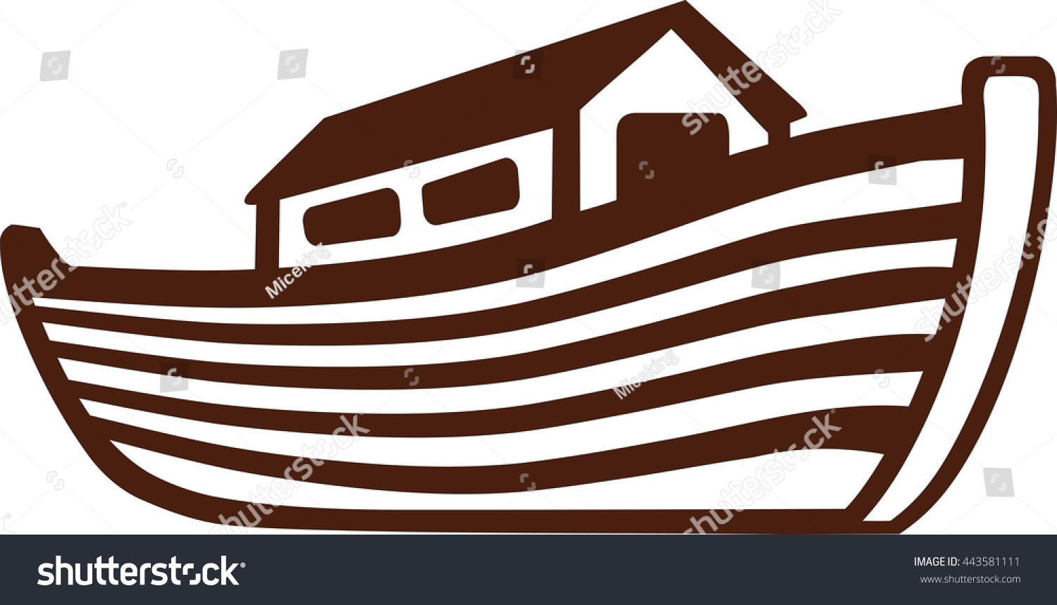 Ark Noah Icon Stock Vector 443581111 - Shutterstock