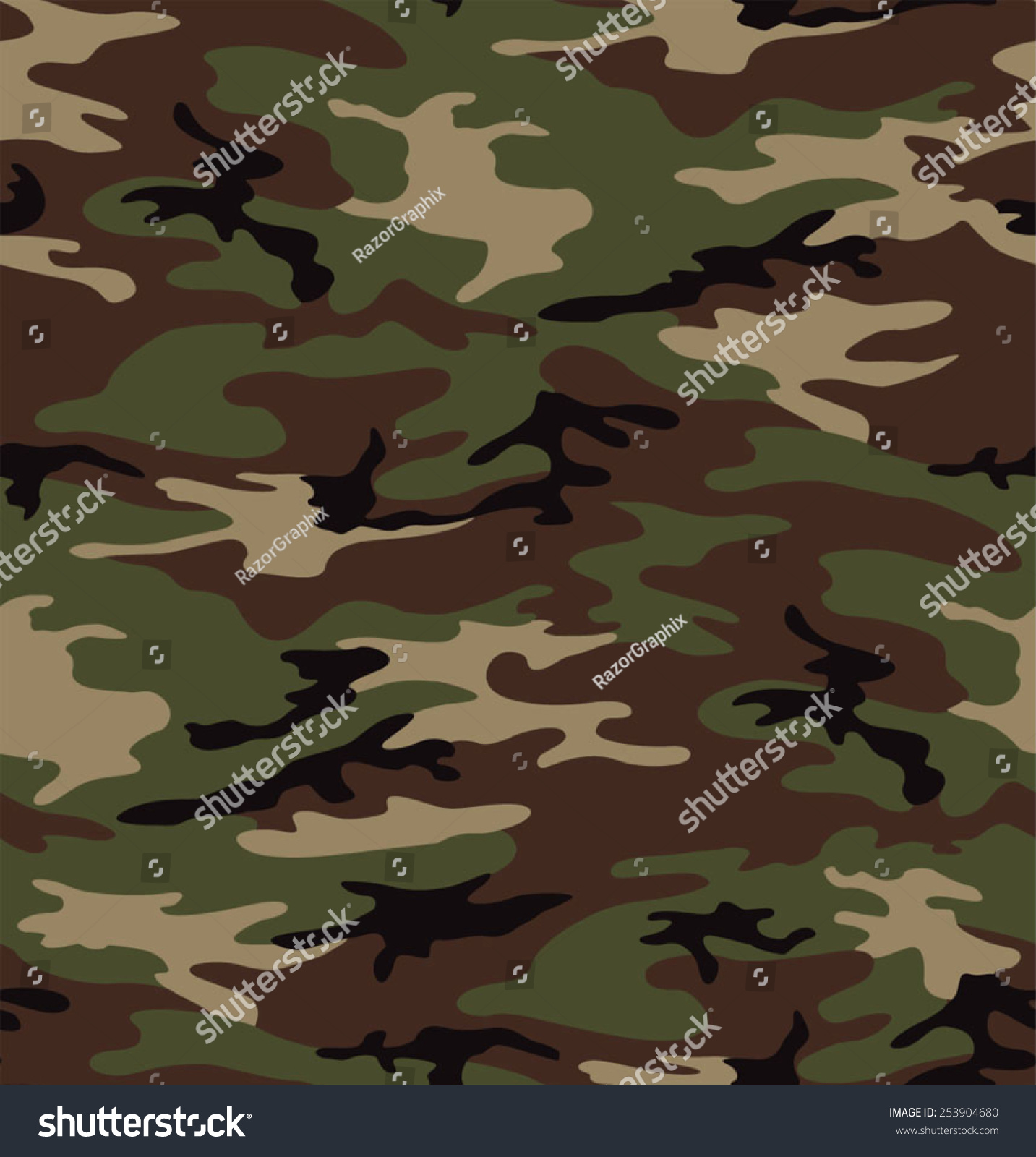 Army Camouflage Pictures Army Camouflage Seamless Pattern Stock Vector Illustration 253904680 : Shutterstock