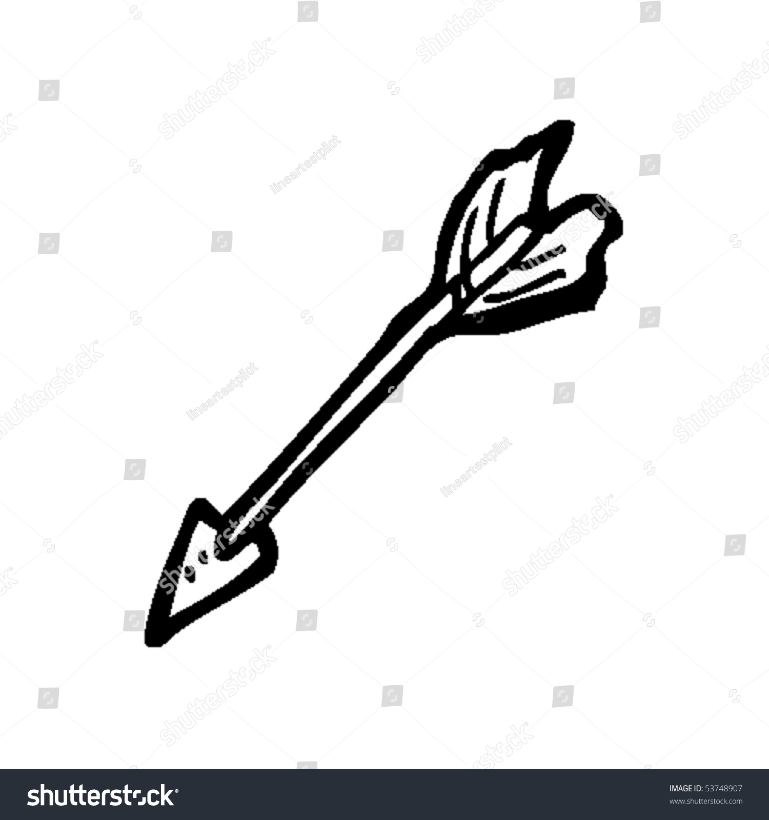 Arrow Drawing Stock Vector Illustration 53748907 : Shutterstock