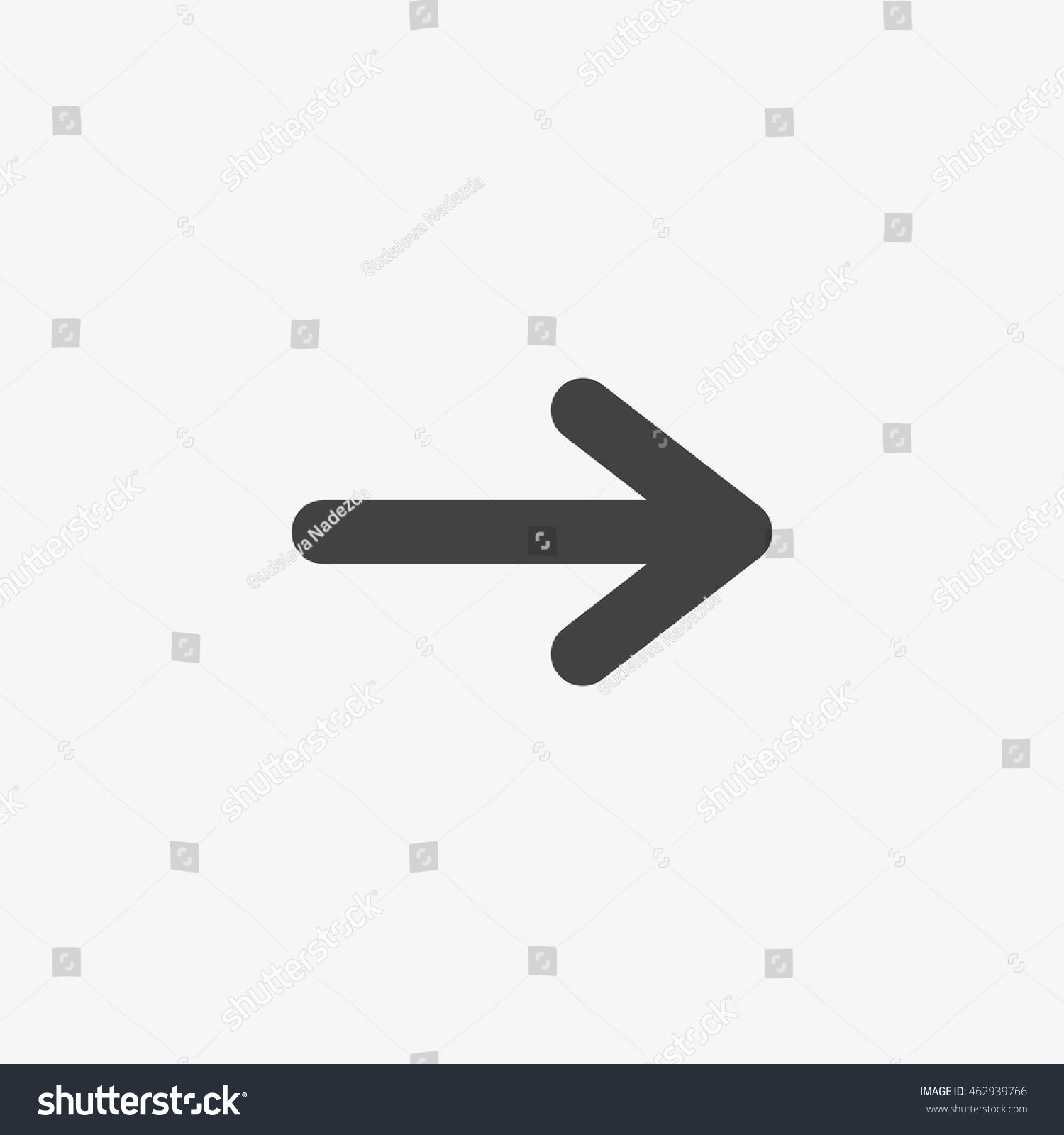 Arrow Icon Isolated On The White Background. Stock Vector Illustration