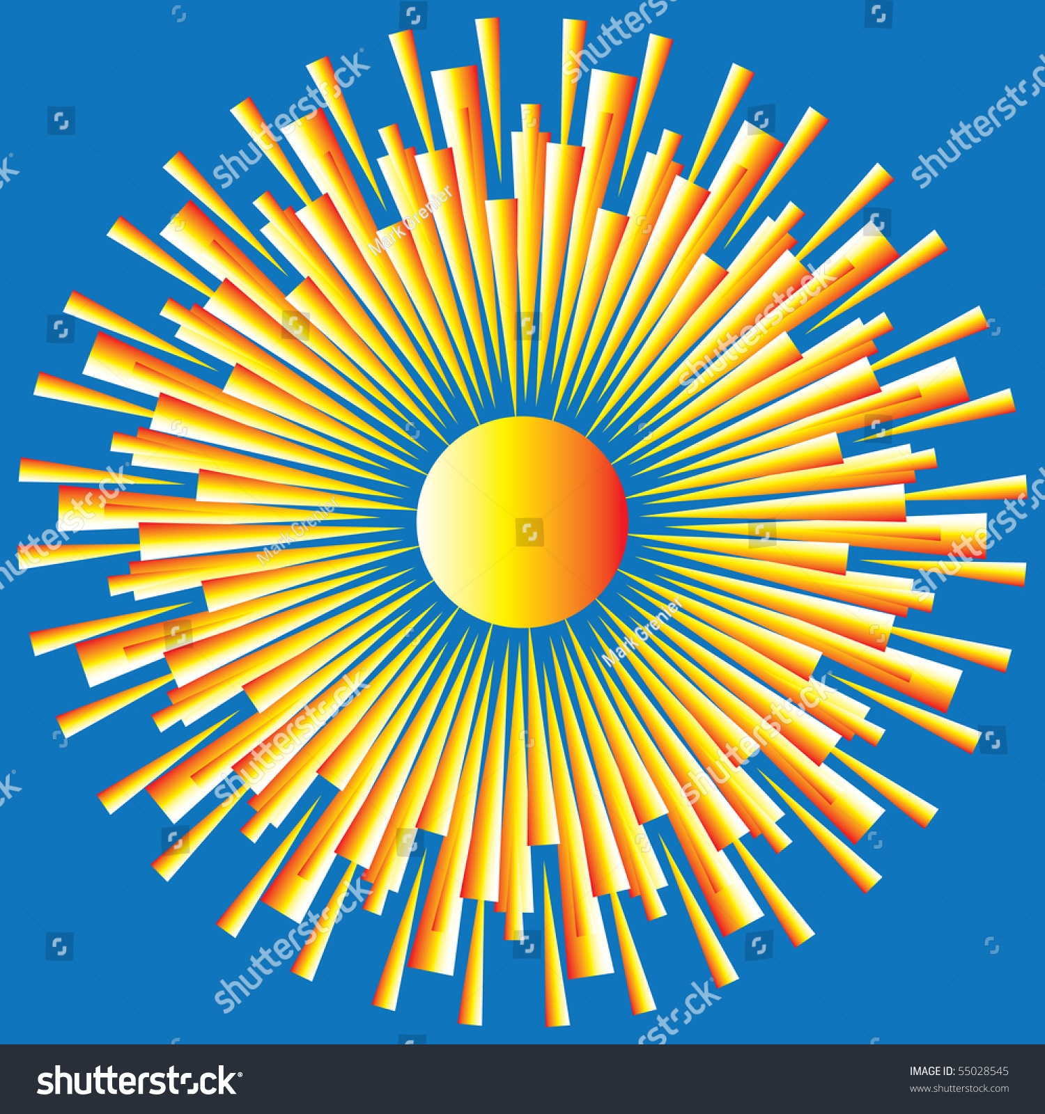 Art Deco Sunburst Stock Vector 55028545 Shutterstock