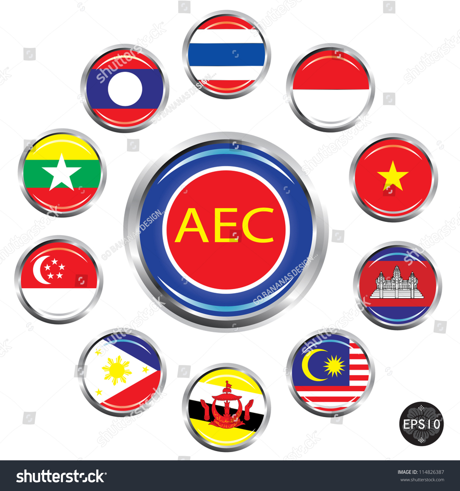 Asean Economic Community Aec Vector 114826387 Shutterstock