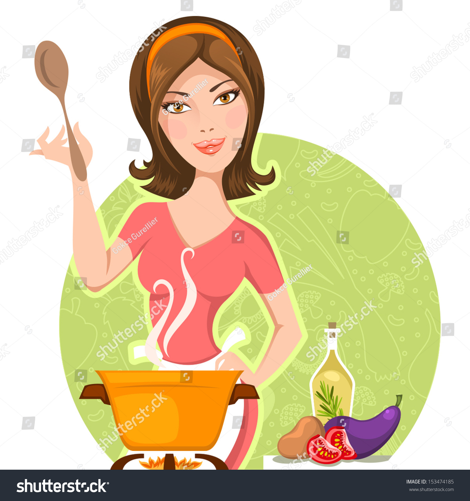 clipart woman cooking food - photo #3