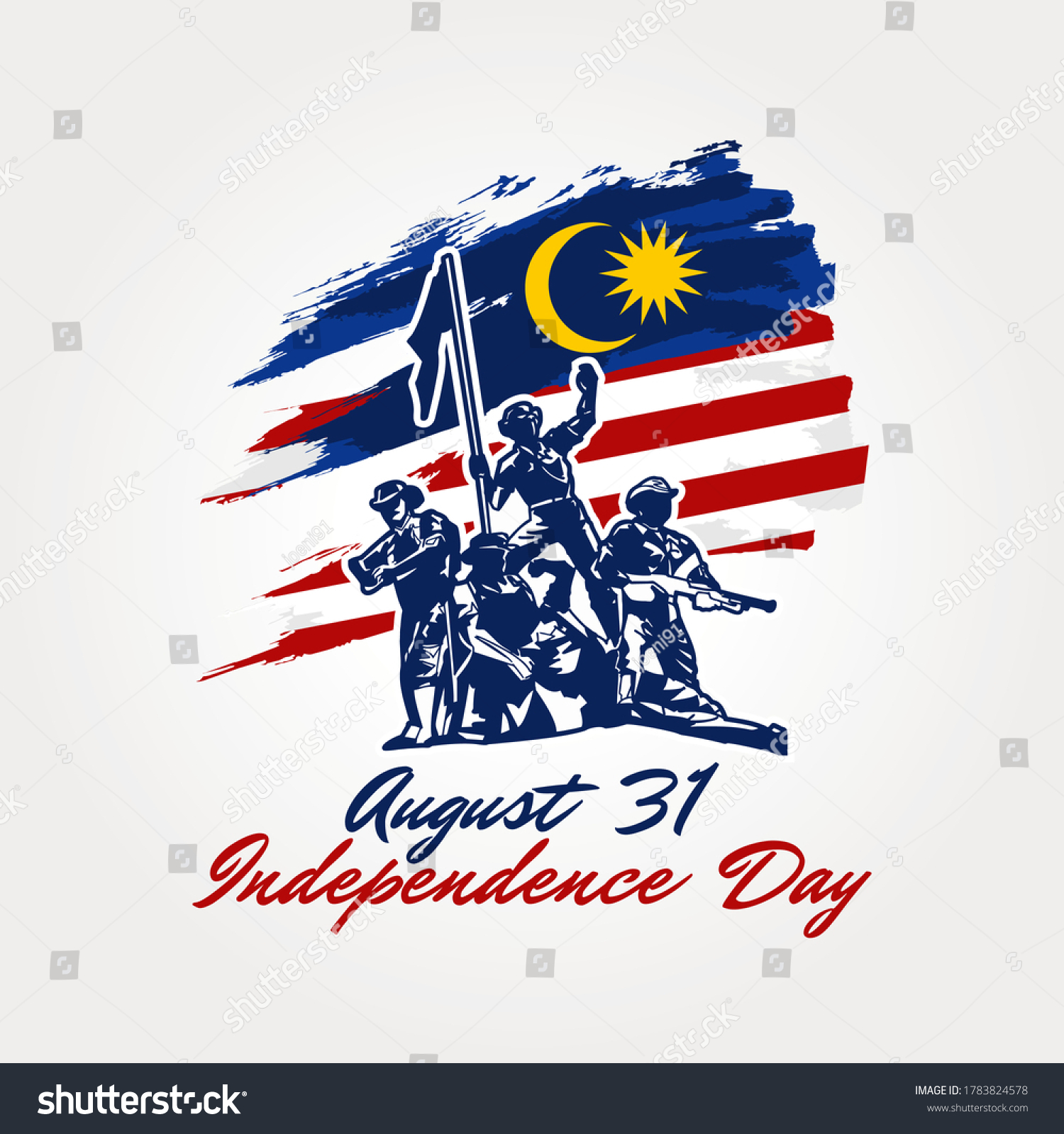 August Independence Day Malaysia Vector Stock Vector Royalty Free