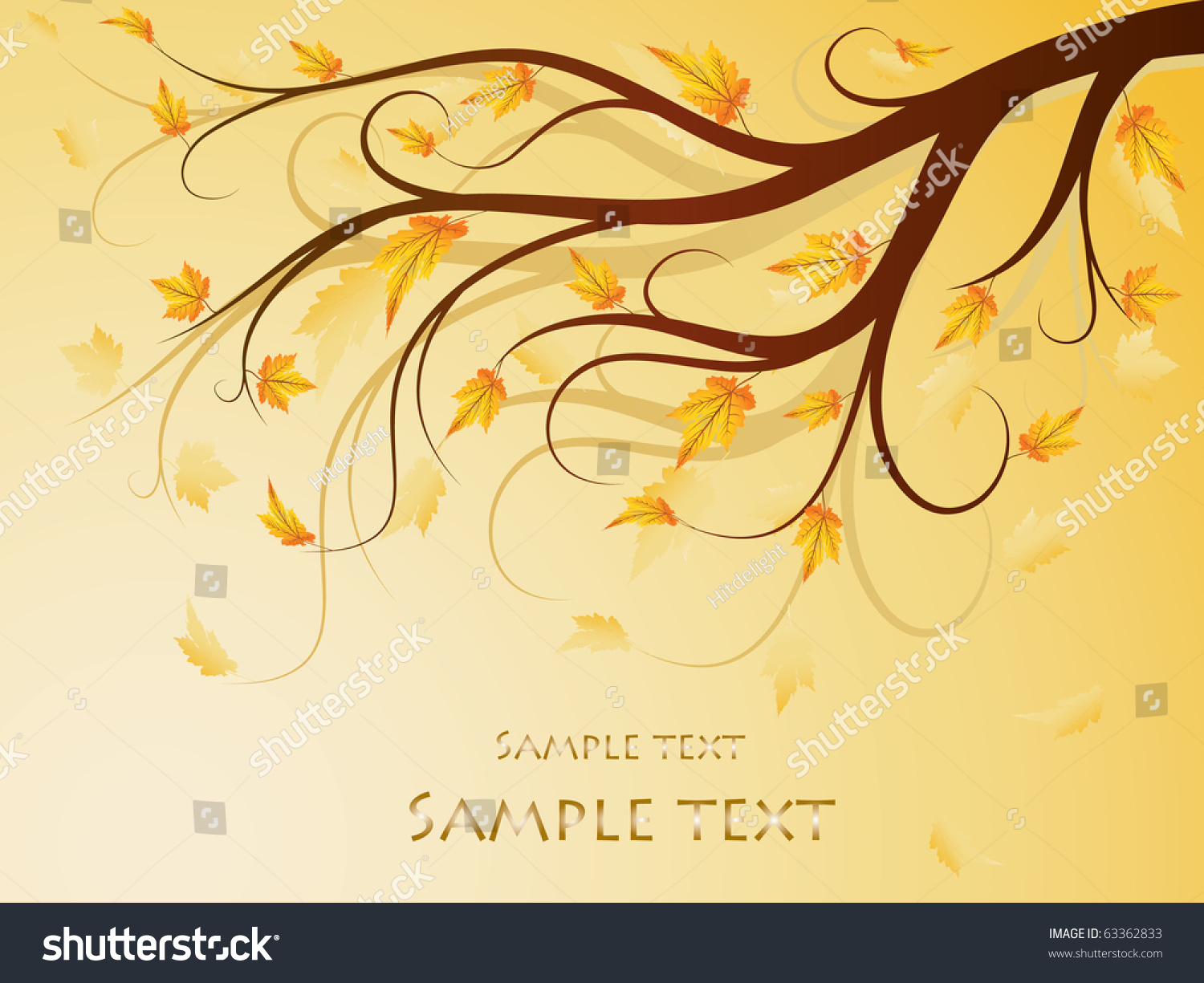 Autumn Tree Stock Vector 63362833 : Shutterstock